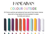 HANDAIYAN - Waterproof Matte Gel Eyeliner - 10 Colors 04# Dark Red - 0.2g
