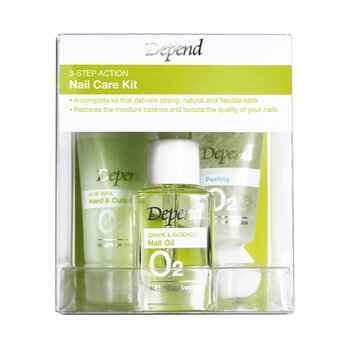 DEPEND COSMETIC O2 3 Step Action Nail Care Kit  Fixed Size