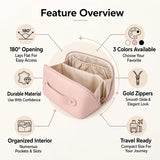 Makeup Organizer Female Toiletry Kit Bag Make Up Case Storage Pouch Luxury Lady Box, Cosmetic Bag, Organizer Bag For Travel Zip