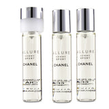Chanel Allure Homme Sport Eau De Toilette Travel Spray Refills (3 Refills) 3x20ml/0.7oz