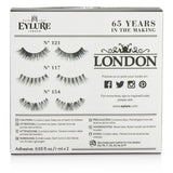 Eylure The London Edit False Lashes Multipack - # 121, # 117, # 154 (Adhesive Included) 3pairs
