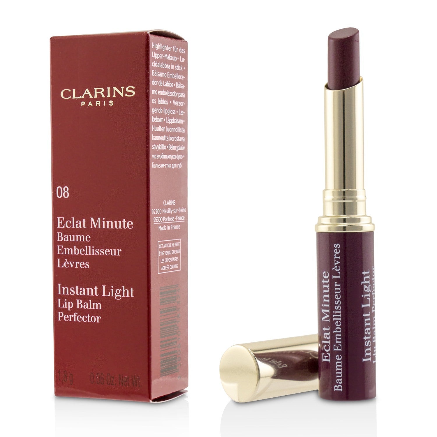Clarins Minute Instant Light Lip Balm Perfector - # 08 1.8g – Fresh Co. USA