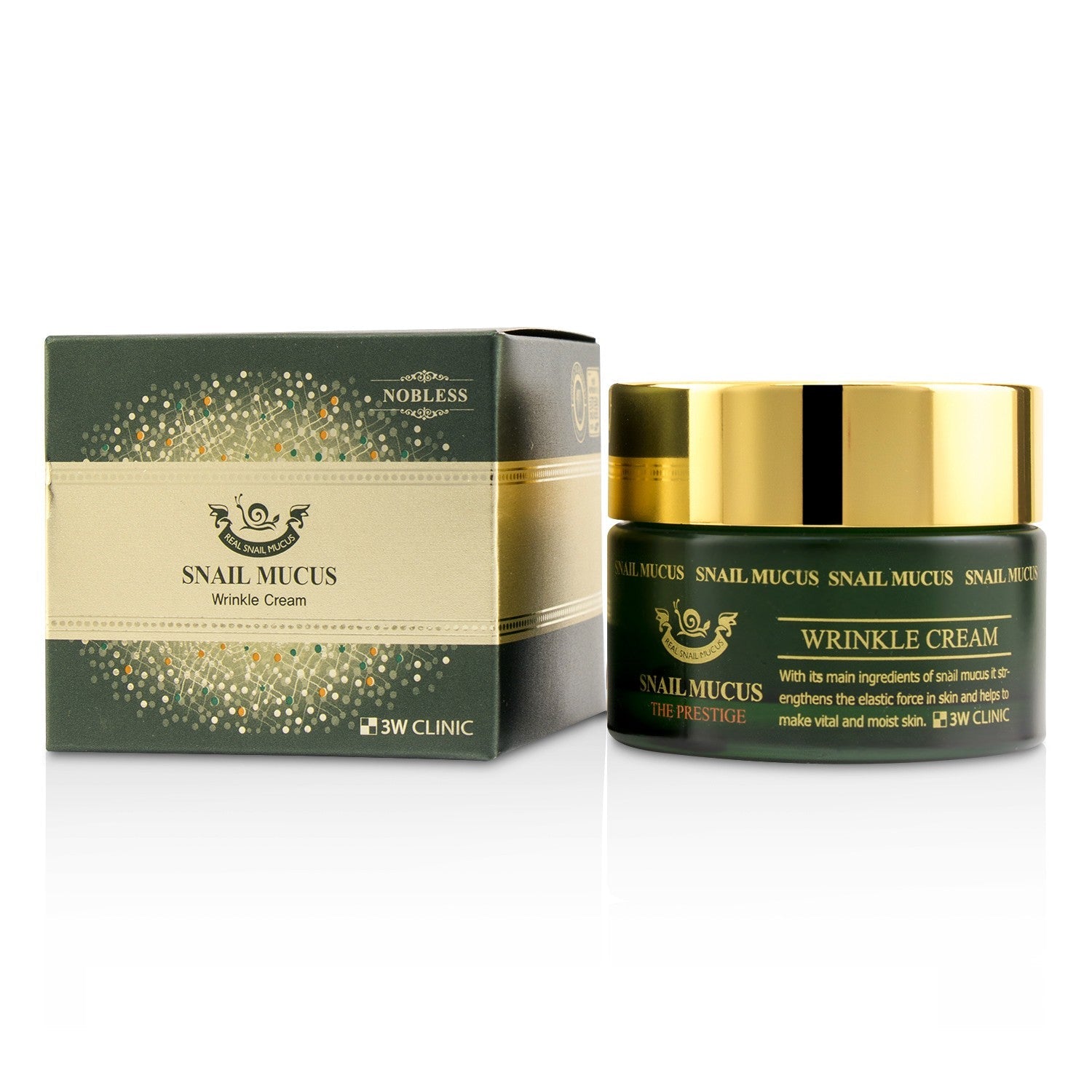 3W Clinic Snail Mucus Wrinkle Cream 50ml/1.69oz Fresh Beauty Co. USA