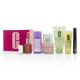 Clinique Travel Set: M/U Remover 30ml+Facial Soup 30ml+Moisture Surge 15ml+DDML 15ml+Moisture Cream 7ml+Mascara 2.5ml+Lip Color 2.3g