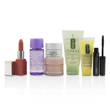Clinique Travel Set: M/U Remover 30ml+Facial Soup 30ml+Moisture Surge 15ml+DDML 15ml+Moisture Cream 7ml+Mascara 2.5ml+Lip Color 2.3g