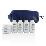 Baxter Of California Travel Starter Kit: Face Wash + Shave Formula + Moisturizer + Shave Balm + Shampoo + Bag