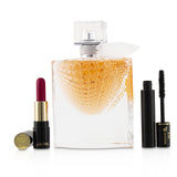 Lancome La Vie Est Belle L'Eclat Coffret: L'Eau De Parfum Spray 50ml + Hypnose Custom Wear Volume Mascara #01 Noir Hypnotic + L' Absolu Rouge Hydrating Shaping Lipcolor #378 Rose Lancome (Matte)
