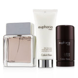 Calvin Klein Euphoria Men Coffret: Eau De Toilette Spray 100ml/3.4oz + Deodorant Stick 75g/2.6oz +After Shave Balm 100ml/3.4oz (Green Box)