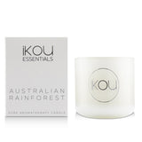 iKOU Essentials Aromatherapy Natural Wax Candle Glass - Australian Rainforest (Lemon Myrtle & Eucalyptus)