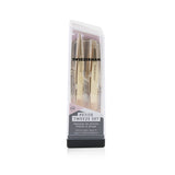 Tweezerman Petite Tweeze Set: Slant Tweezer + Point Tweezer - (With Rose Gold Leather Case) 2pcs