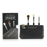 Sigma Beauty Glam 'N Go Mini Eye Brush Set (3x Brushes + 1x Bag) 3pcs+1bag