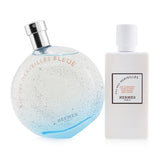 Hermes Eau Des Merveilles Bleue Coffret: Eau De Toilette Spray 100ml/3.3oz + Moisturzing Body Lotion 80ml/2.7oz 2pcs