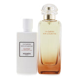 Hermes Un Jardin Sur La Lagune Coffret: Eau De Toilette Spray 100ml/3.3oz + Moisturizing Body Lotion 80ml/2.7oz