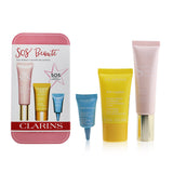 Clarins SOS Beaute Set (1x Primer 30ml + 1x Mask 15ml + 1x Lip Balm 3ml) - 01 Rose
