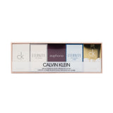 Calvin Klein Deluxe Fragrance Travel Collection: CK One EDT 10ml + CK One Gold EDT 10ml + Eternity EDP 5ml + Eternity Air EDP 5ml + Euphoria EDP 4ml (Box Slightly Damaged) 5pcs