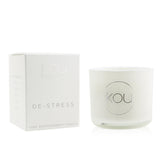 iKOU Essentials Aromatherapy Natural Wax Candle Glass - De-Stress (Lavender & Geranium) 100177