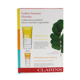Clarins Golden Summer Sunday Gift Set: Sun Care Body Cream SPF 30 150ml+ Dry Touch Sun Care Cream For Face SPF 50 30ml 2pcs