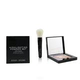 Bobbi Brown Highlighting Powder Set (1x Highlighting Powder + 1x Mini Face Brush) - #Pink Glow 2pcs