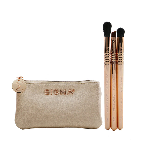 Sigma Beauty Petite Perfection Brush Set (3x Mini Brushes, 1x Bag)  3pcs+1bag