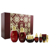 Whoo (The History Of Whoo) Jinyulhyang Essential Revitalizing Set: Balancer (150ml+20ml) + Emulsion (110ml+20ml) + Cream 30ml + Cleansing Foam 13ml + Mi Luxury Lip Rouge - # No.25 Rosy Coral 7pcs