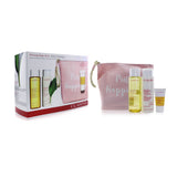Clarins Perfect Cleansing Set (Normal to Dry Skin): Cleansing Milk 200ml+ Toning Lotion 200ml+ Comfort Scrub 15ml+ Bag 3pcs+1bag
