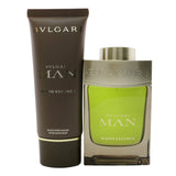 Bvlgari Man Wood Essence Coffret: Eau De Parfum Spray 100ml/3.4oz + After Shave Balm 100ml/3.4oz + Pouch (X'mas Edition) 2pcs+Pouch