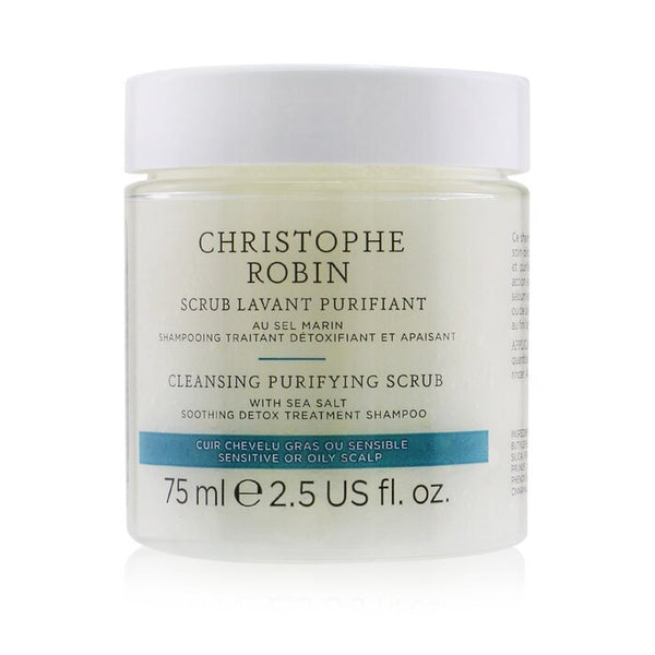 Christophe Robin Cleansing Purifying Scrub with Sea Salt (Soothing Detox Treatment Shampoo) - Sensitive or Oily Scalp 75ml/2.5oz