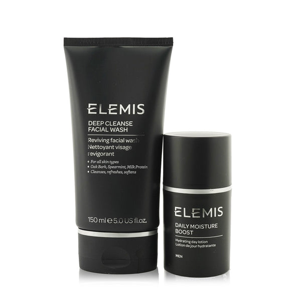 Elemis His (or Her) Essential Duo: Deep Cleanse Facial Wash 150ml + Daily Moisture Boost 50ml (Box Slightly Damaged)  2pcs