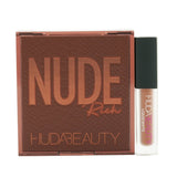 Huda Beauty Mini Nude Holiday Set (1x Nude Obsessions Eyeshadow Palette + 1x Liquid Matte Lipstick) - # Rich/ Spice Girl 2pcs