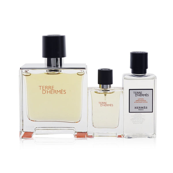 Hermes Terre D'Hermes Coffret: Pure Parfum Spray 75ml + Pure Parfum Spray 12.5ml + After-Shave Lotion 40ml  3pcs