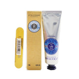 L'Occitane My Manicure Set: Shea Butter Hand Cream 30ml + Shea Butter Nail & Cuticle Nourishing Oil 7.5ml + Nail File 3pcs