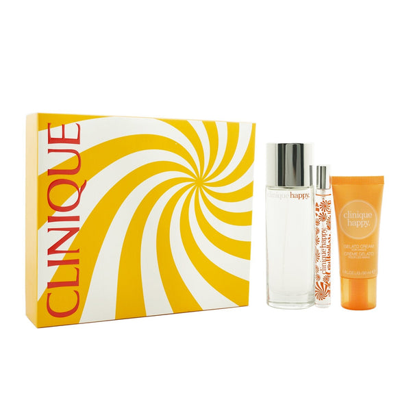 Clinique Wear It & Be Happy Coffret: Perfume Spray 50ml/1.7oz + Gelato Hand Cream 30ml/1oz + Perfume Spray 10ml/0.34oz  3pcs