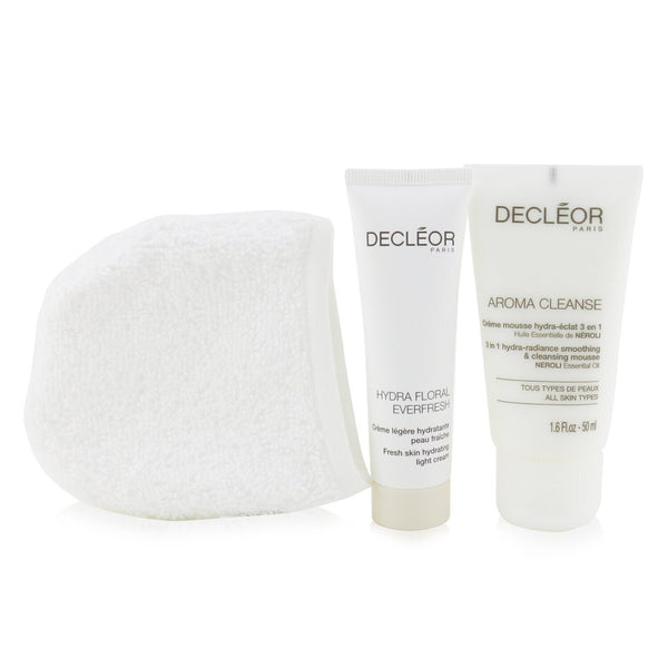Decleor Infinite First Hydration Neroli Bigarade Gift Set: Aroma Cleanse Cleansing Mousse+ Hydra Floral Light Cream+ Cleansing Glove  3pcs