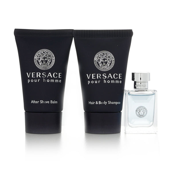 Versace Versace Pour Homme Set: Eau De Toilette 5ml + Hair & Body Shampoo 25ml + After Shave Balm 25ml  3pcs