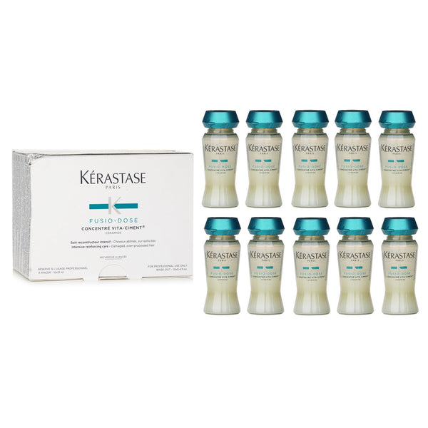 Kerastase Fusio-Dose Concentre Vita-Ciment Ceramide Intensive Reinforcing Care (Damaged, Over-Processed Hair) (unboxed)  10x12ml/0.4oz