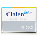 Clalen 1 Day Ultra-Soo Clear Contact Lenses - - 2.50 30pcs