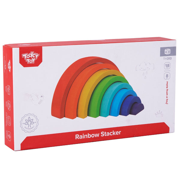 Tooky Toy Co Rainbow Stacker 8pcs  26x13x5cm