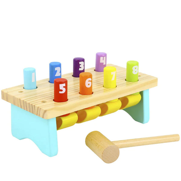 Tooky Toy Co WOODEN KNOCK BENCH  25x12x14cm