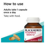 Blackmores Vitamin E 1000Iu 30 Capsules