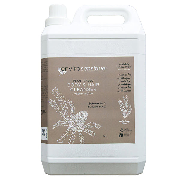 Envirocare EnviroSensitive Plant Based Body & Hair Cleanser Fragrance Free 5000ml