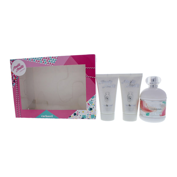 Cacharel Anais Anais For Women - 3 Pc Gift Set 100ml/3.4oz Eau De Toilette Spray 2x Perfumed Body Lotion 50ml/1.7oz