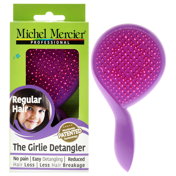 Michel Mercier The Girlie Detangler Brush Regular Hair - Pink-Purple by Michel Mercier for Women - 1 Pc Hair Brush