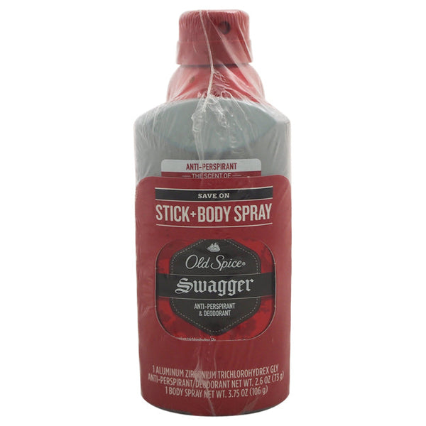 Old Spice Old Spice Swagger Stick + Body Spray Anti-Perspirant Deodorant by Old Spice for Men - 2 Pc Kit 2.6oz Old Spice Swagger Stick, 3.75oz Body Spray