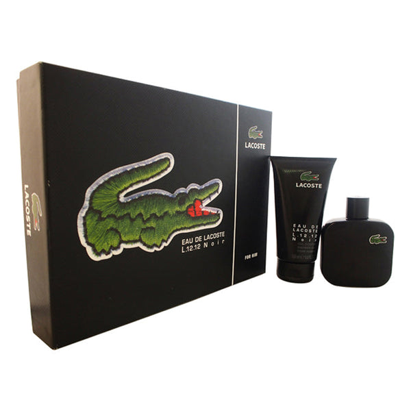 Lacoste Lacoste Eau De Lacoste L.12.12 Noir by Lacoste for Men - 2 Pc Gift Set 3.3oz EDT Spray, 5oz Shower Gel