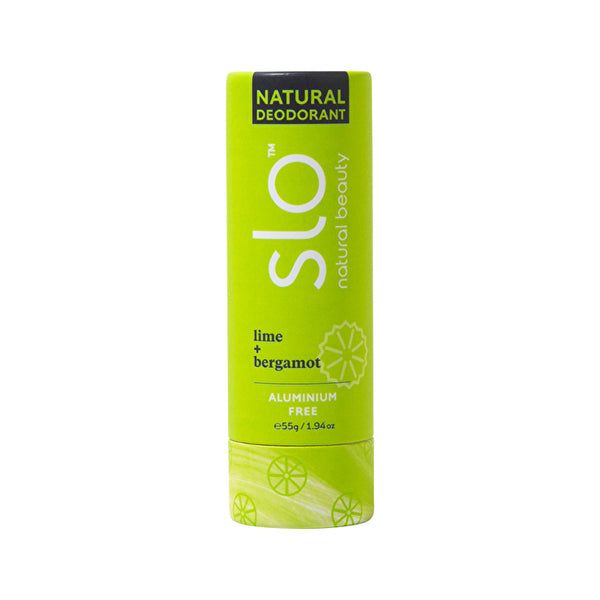 Slo Natural Beauty Natural Deodorant Stick Lime + Bergamot 55g