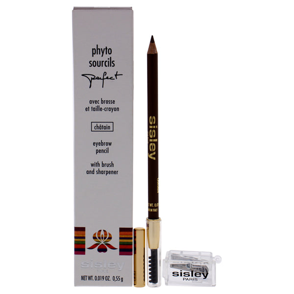 Sisley Phyto Sourcils Perfect Eyebrow Pencil With Brush and Sharpener - Chatain by Sisley for Women - 0.019 g EyeBrow Pencil