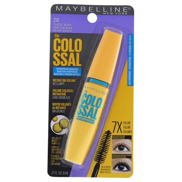 Maybelline The Colossal Volum Express Waterproof Mascara - # 241 Classic Black by Maybelline for Women - 0.27 oz Mascara