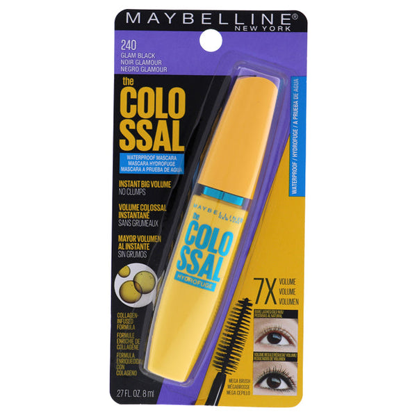 Maybelline The Colossal Volum Express Waterproof Mascara - # 240 Glam Black by Maybelline for Women - 0.27 oz Mascara