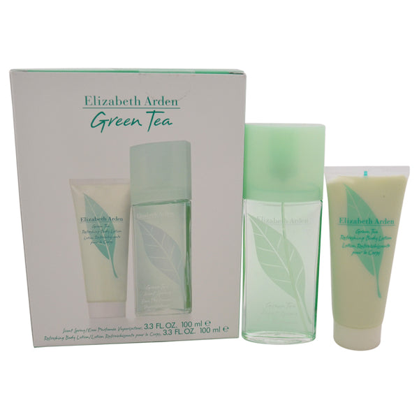 Elizabeth Arden Green Tea by Elizabeth Arden for Women - 2 Pc Gift Set 3.3oz Scent Spray, 3.3oz Body Lotion