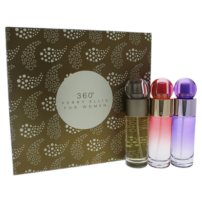 Perry Ellis 360 by Perry Ellis for Women 3 Pc Gift Set 1oz EDT